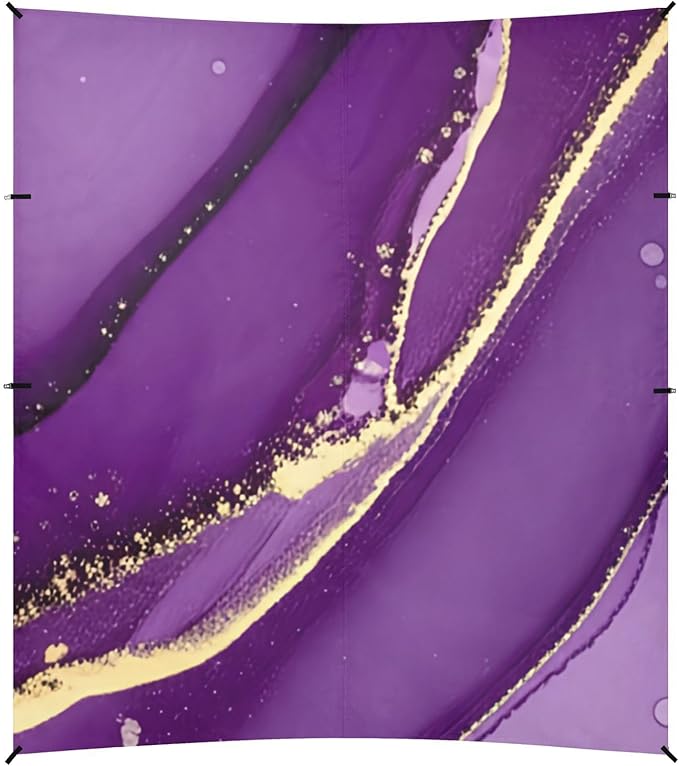 Beach Canopy with Windproof Ropes &amp Sandbags Beach Tent Sun Shade Sun Shelter for Camping Trips Fishing Backyard Fun or Picnics Purple Texture