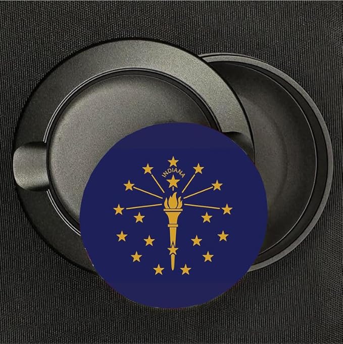 Brotherhood Metal Zyn Container - Metal Zyn Holder - Zyn Metal Can - Metal Container for Zyn Holder - Metal Zyn Can Golf Gifts for Him - Zyn Containers for Golf - Indiana State Flag