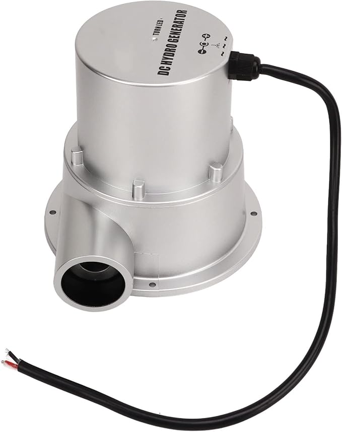 SJ18A Water Turbine Generator - Permanent Magnet Brushless Motor Remote Control Micro Hydroelectric Generator for Garden 12V/24V Battery Charging