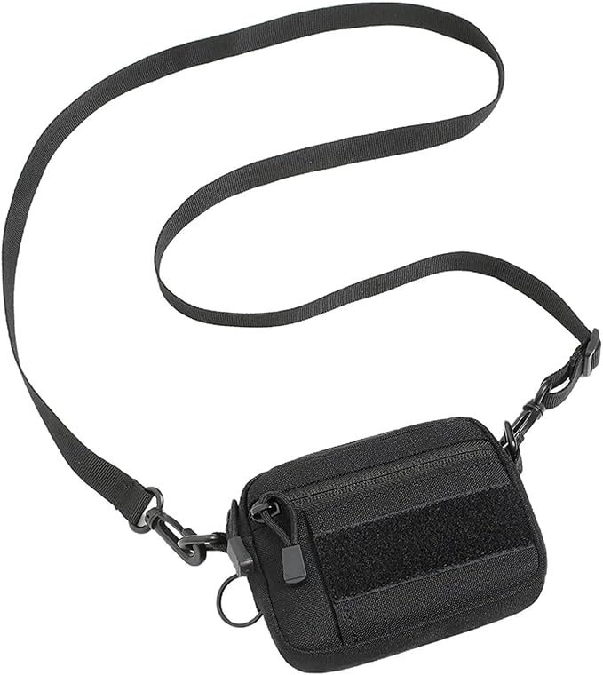Tactical Crossbody Everyday Carry Pouch Compact Molle Waist Pack &amp Shoulder Bag 600D Nylon Organizer for Daily Essentials