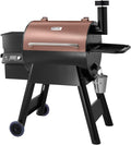 VEVOR Wood Pellet Grill Smoker 8 in 1 BBQ Grills for Outdoor Cooking 575 Square Inches Cook Area Electric Grill and Smoker with LCD Screen Controller Meat Probe 500°F Max Temperature Black