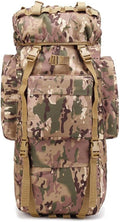 LINGYUE 65L Waterproof Tactical Backpack Large Hiking Camping Bagpack With Rain Cover For Outdoor Trekking Travel(D)