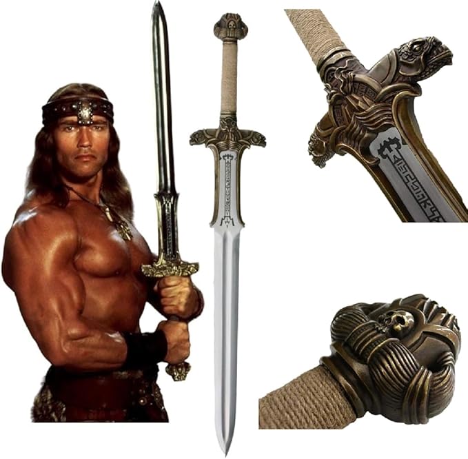 Conan The Barbarian Sword42 '' Handmade Atlantean Swords 1095 Carbon Steel Brass Fittings Full Tang Cow Hide Leather Sheath Viking sw0rd of King 7.5 lbs Gifts for Men (Conan Atlantean Sword)