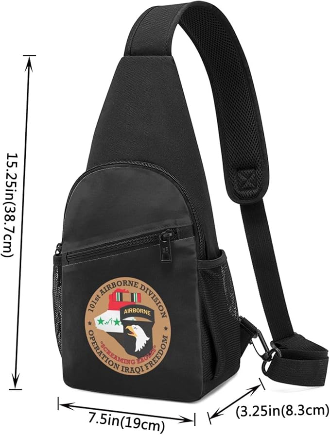 101st Airborne Division OIF Chest Pack Leisure Shoulder Crossbody Chest Bag