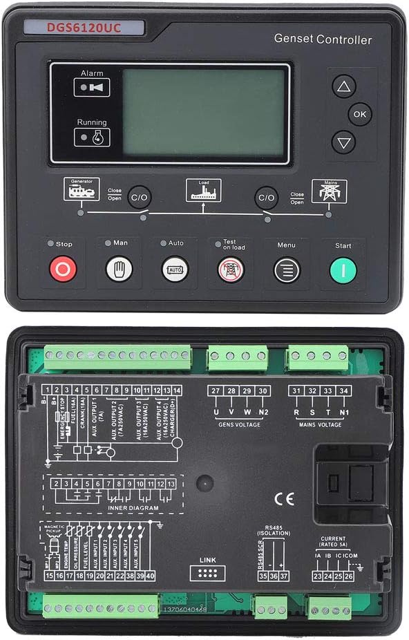 Tyenaza Generator Control Module DGS6120UC Genset Controller Module Generator Set Parameters Monitoring Replace High Resolution Intelligent Generator Set Controller for HGM6120UC