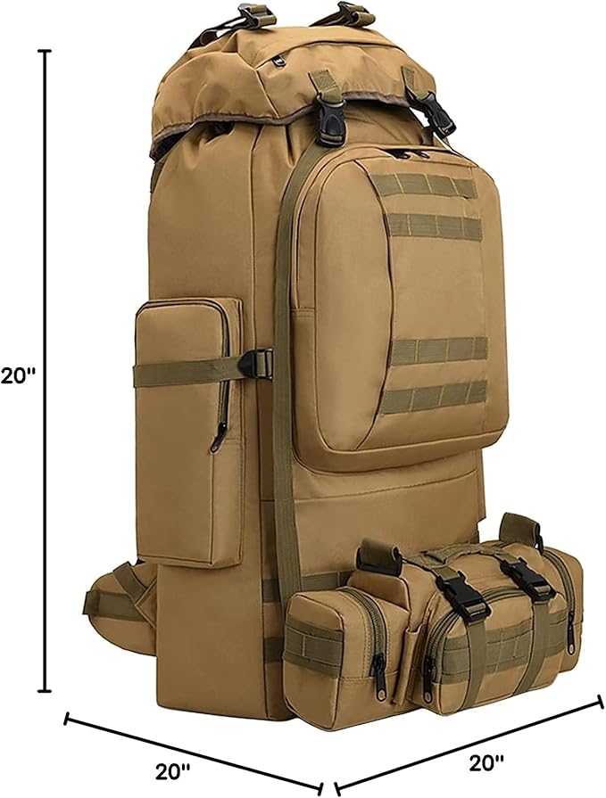 100L Camping Hiking BackpackMolle military Tactical rucksack backpackWaterproof Lightweight Hiking Backpack