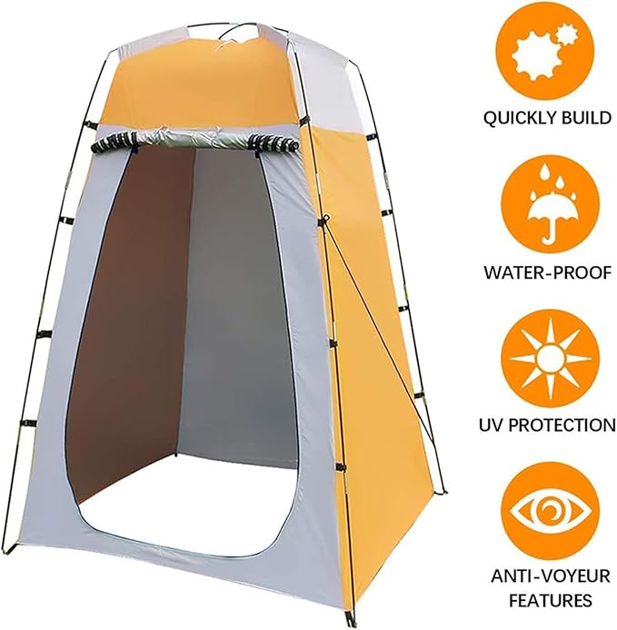 Pop Up Pod Changing Room Privacy Shower Tent Dressing Room Tent Waterproof Windproof Outdoor Portable Toilet Stall with Carry Bag Camping Privacy Shelters for Outdoor Activities Beach Hiking