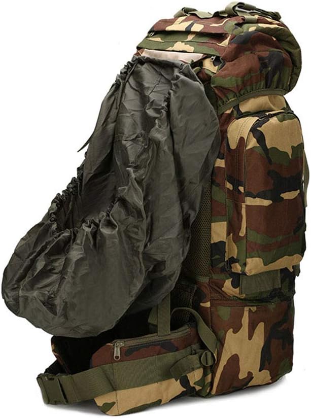 Outdoor Sports Pack Hiking Bag Tactical Rucksack Camo Knapsack Combat Camouflage Tactical Molle 65L Backpack - Typhoon