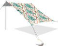 xigua Boho Tribal Aztec Beach Tent Sun Shelter with Carrying Bag - Silver Coated Oxford Fabric Beach Canopy for Beach Camping Fishing - Includes Windproof Ropes Sandbags &amp Stakes