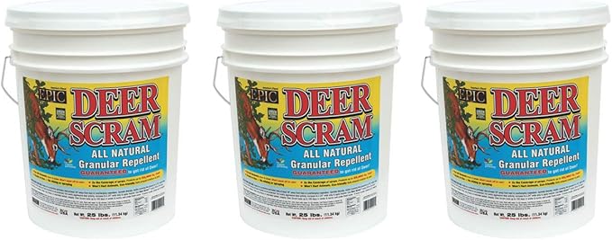 Enviro Pro 1025 Deer Scram Repellent Granular White Pail 25 Pounds (3-(Pack))