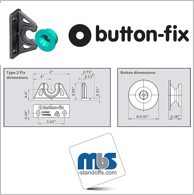 Button Fix Type 2 Bracket Marker Connecting 90 Degree Panels with New Upgraded Button (4 Sets + 4 Marker Guides)