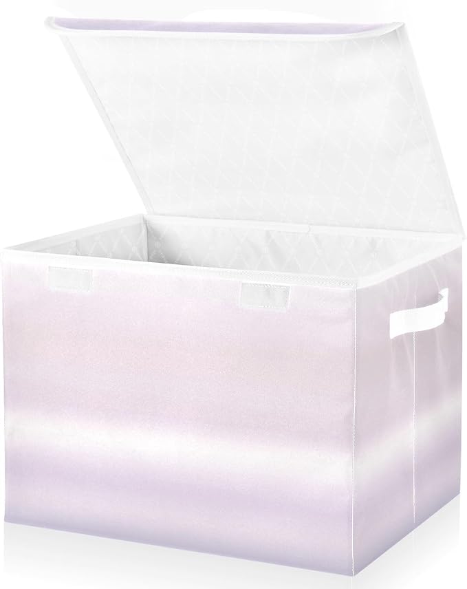 Gradients Storage Bins with Lid Foldable Closet Storage Quart Storage Container for Office Supplies Home Decor