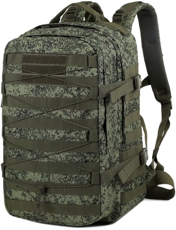 Tactical Backpack Military Molle Hiking 20-35L Assault tactics for mountaineering travel outdoor camouflage digital green camouflage