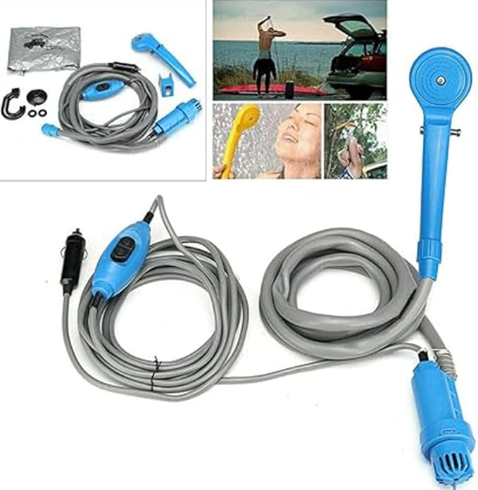 Camping Shower 12V Electric Portable Shower Car Sprayer Water Spray with Shower Head for Car Garden Outdoor Dog Wash