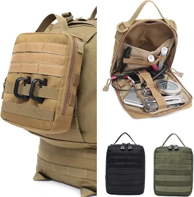 Tactical Backpack Tool Bag Utility Accessories Storage Handbag Outdoor Camping Hunting Survival Kit Medical PouchBrown