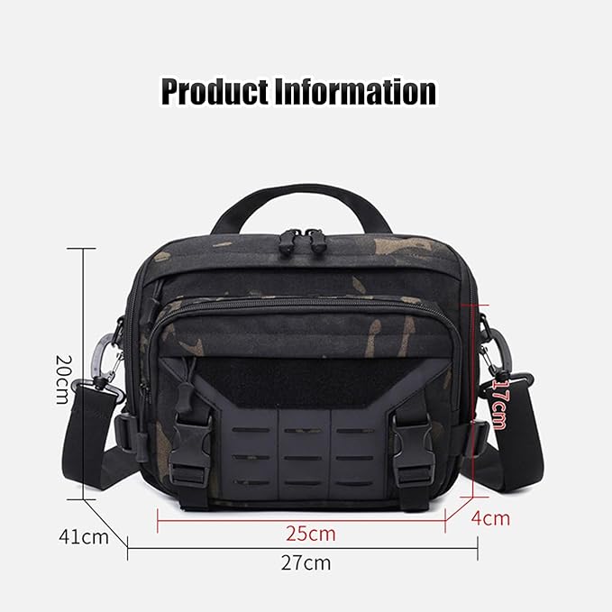 Tactical Molle Sling Bag Waterproof and Adjustable Military EDC Backpack Unisex for Camping Hiking Daily Use