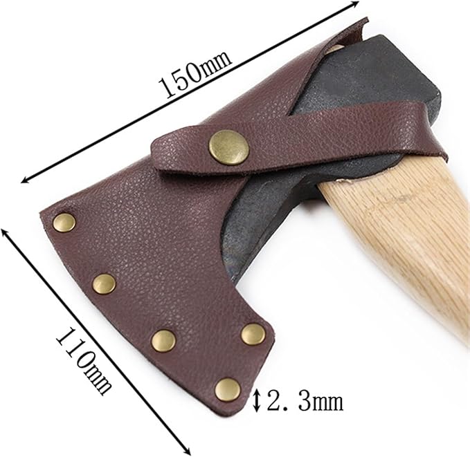 PU Leather Axe Cover Waist Hanging Outdoor Axe Cover Camping Accessorie Wood Axe Cover Field Supplies for Outdoor Camping Blade Protection