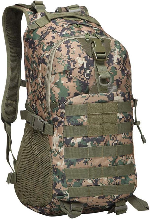 Outdoor Sports Pack Hiking Bag Tactical Rucksack Camo Knapsack Combat Camouflage Tactical 30L Molle Backpack - DW