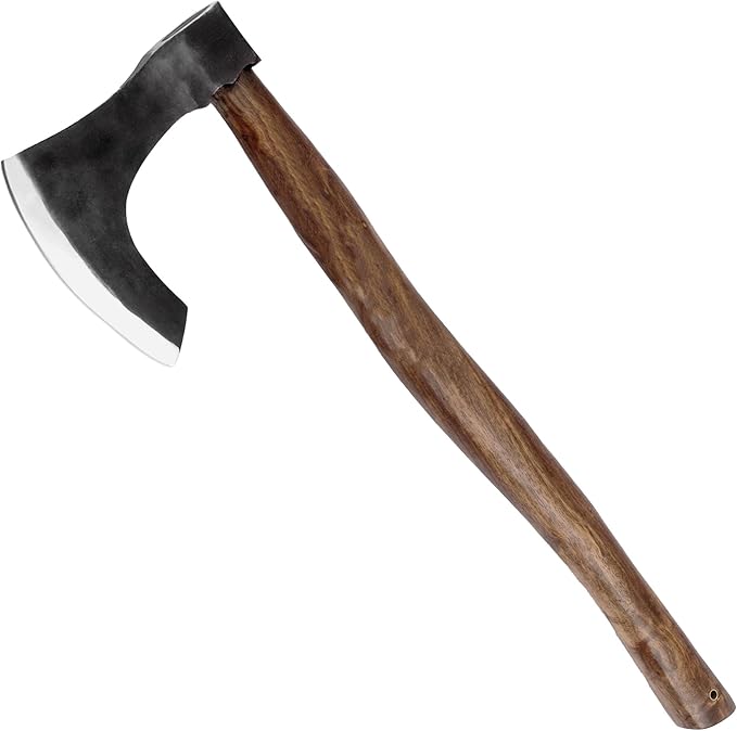 MedievalDepot Traditional Scandinavian Skeggøx Battle Axe - Overall 20 Carbon Steel - Functional &amp Battle Ready