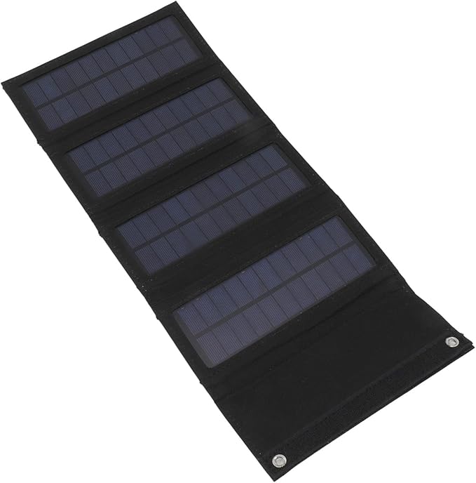 Solar Panel Kit Portable Solar Panel 40W Output Efficiency High Conversion Efficiency Foldable Solar Panel Portable Solar Panels for Hiking for Backpacking (Black)