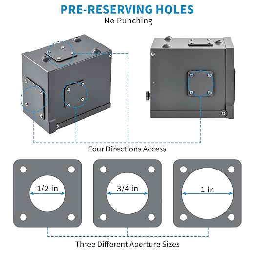 30 Amp Power Inlet Box Briidea NEMA 3R Generator Inlet Box with 5 Preserved Holes NEMA L14-30P 125/250 Volt 7500 Watts Generator Transfer Switch Weatherproof for Outdoor Use