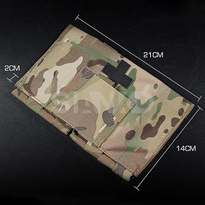 Tactical First Aid Kit MOLLE IFAK Pouch Medical EMT BagCompact Quick Release Emergency Pack For Outdoor Sport Military Game Hunting Airsoft (Grey)