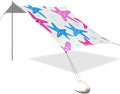 xigua Starfish Beach Tent Sun Shelter with Carrying Bag - Silver Coated Oxford Fabric Beach Canopy for Beach Camping Fishing - Includes Windproof Ropes Sandbags &amp Stakes