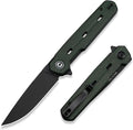 CIVIVI Navo Pocket Knife for EDC 3.25 Nitro-V Blade Micarta Handle with Reversible Clip Folding Knife for Men Women C25015A-2 Green