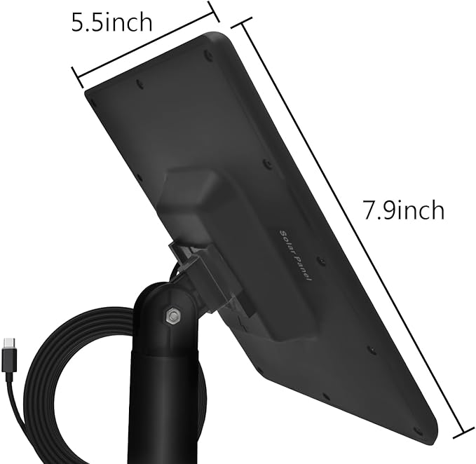5W Solar Panel Charger with 3500mWh Internal Battery Compatible with Blink Outdoor 4 (4th Gen)/Blink (3rd Gen) XT3 &amp Blink XT/XT2 Camera10Ft Outdoor Power Cable and Adjustable Mount (2Pack-Black)