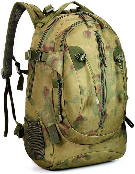 Outdoor Sports Pack Hiking Bag Tactical Rucksack Camo Knapsack Combat Camouflage Tactical 30L Backpack - A-Tacs FG