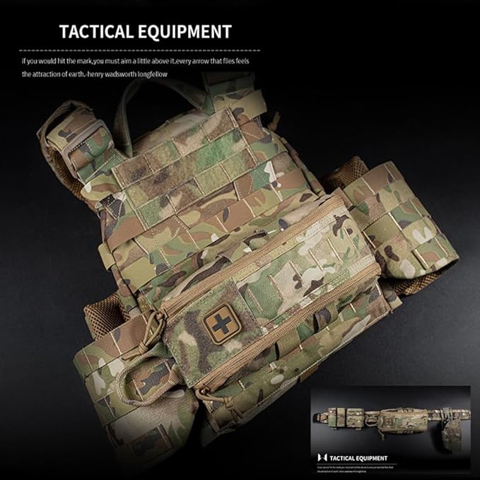 First Aid Kit MOLLE Waist Belt Bag Hunting Vest Outdoor Quick Response Tactical Medical Pouch