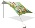 Easter Eggs Cute Bunny Beach Tent Sun Shelter Set UPF50+ UV Protection 10.5 x 9.19 FT Camping Shade Canopy with Sandbags Sand Anchors Carrying Bag and Others