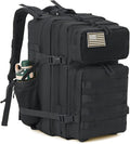 QT&ampQY 25L/45L Military Tactical Backpack For Men Molle Daypack 3 Day Bug Out Bag Hiking Rucksack With Bottle Holder