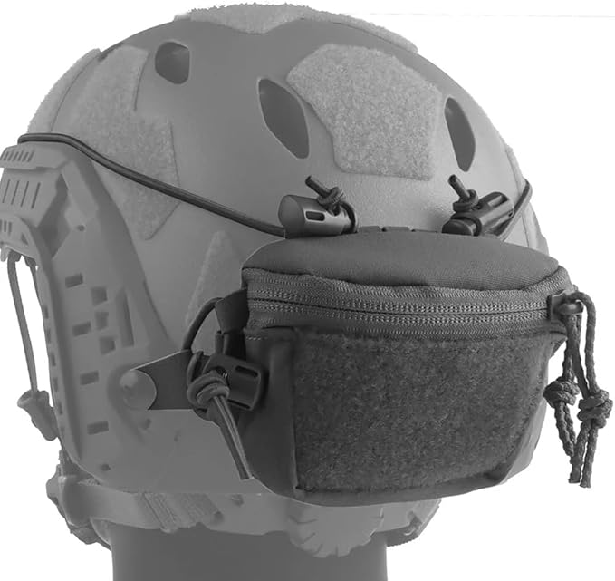 Universal Helmet Rear NVG Battery Pouch Counterweight Bag - Tactical Fast Helmet Accessory for Hunting Airsoft with Cable Management System