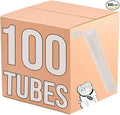 TUBES 100 Pack Tubes | 109 MM Squeeze Top Child Proof Air-Tight Lid Eco-Friendly BPA-Free Plastic Container | Clear