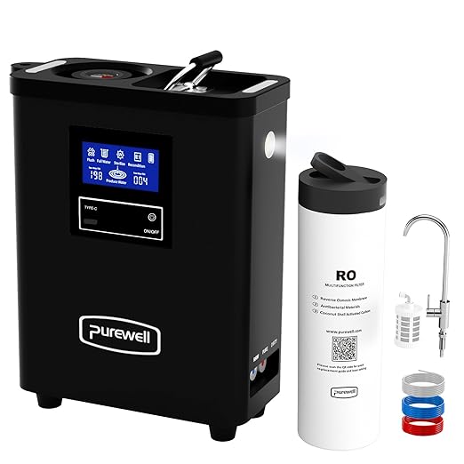 Purewell® K8680 RO Water Purifier System10-Stage RV Portable Water Filtration Survival with UVDesalination Rate Reaches 95%Survival Gear Purification for DrinkingTeam CampingTravel