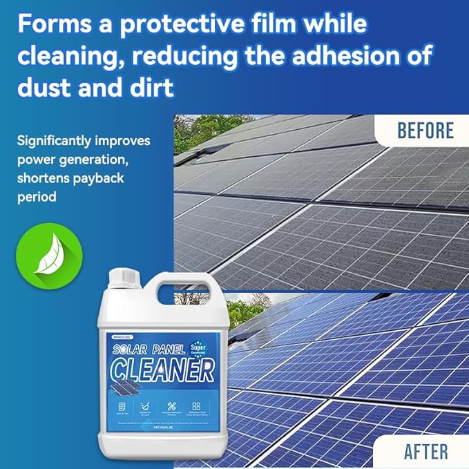 Solar Panel Cleaner Super Industrial Grade Concentrated Solar Panel Cleaning - Fast Dry Remove DirtDustDroppingsOilsFingerprintsWater Spots (1 KG)