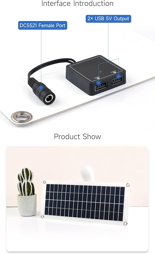Waveshare Semi-Flexible Polycrystalline Silicon Solar Panel (18V 10W) Supports 5V Regulated Output