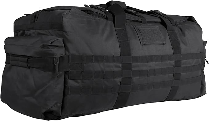Fox Outdoor Products Jumbo Patrol Bag - Convertible Gear Hauler with Backpack Straps Compression Straps &amp Modular Storage