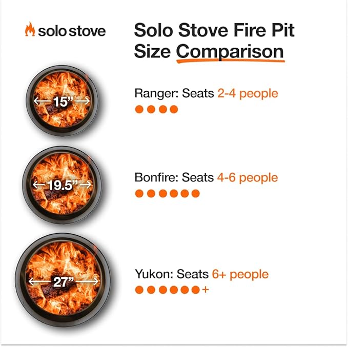 Solo Stove Bonfire 2.0 with Stand 19.5 Inch Smokeless Fire Pit with Removable Ash Pan - Portable Outdoor Fire Pit - Stainless Steel Wood Burning Fireplace Ideal for 4-6 People 21.75 lbs Ash