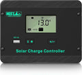 HQST 30A 12V/24V PWM Flush Mount Solar Charge Controller Solar Regulator Negative Ground with Back lit Display for Lithium Sealed Gel Flooded Batteries