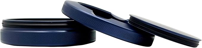2.0 - Metal Container for Zyns: Extra Pouch Capacity &amp Used Compartment Easy-Open &amp Durable Pouch Can for Zyns User (Custom Tactical Navy)