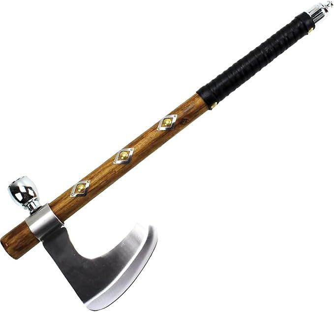 Snake Eye Tactical Native American Peace Pipe Tomahawk Axe 18.75-Inches Overall Length (Brown 3127)
