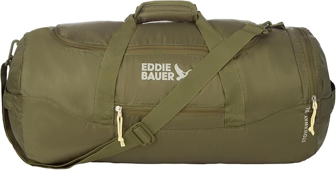 Eddie Bauer Stowaway Packable Duffel Bag | Travel | Foldable | Lightweight | Durable | Ripstop Polyester
