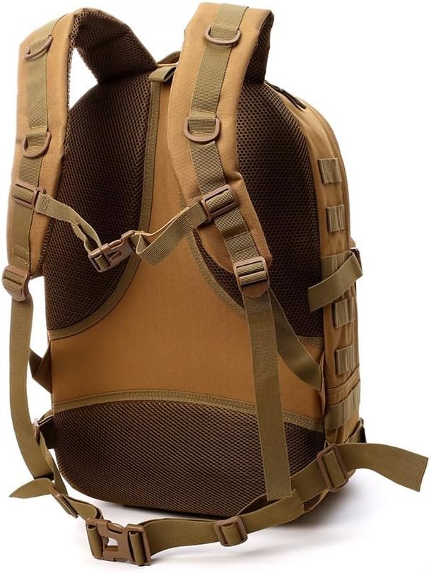 Tactical Backpack Military Molle Hiking 20-35L Tactical outdoor camouflage bag mountaineering wilderness camping dark brown