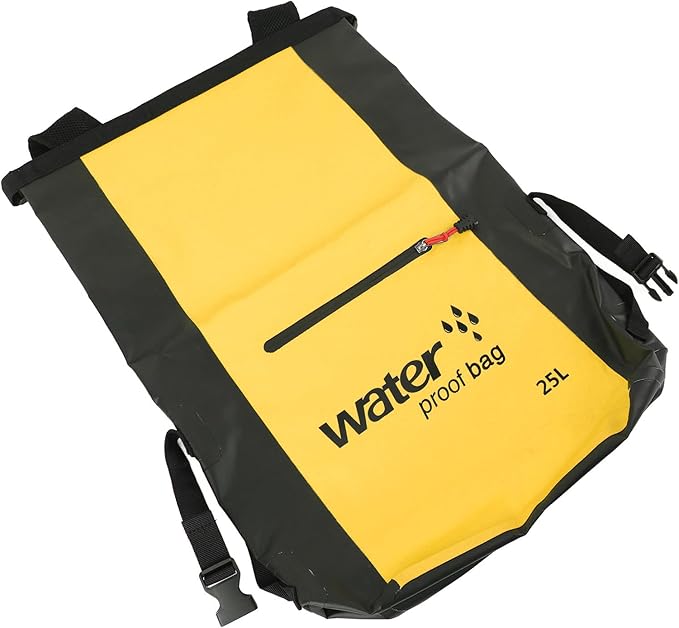 25L Water Dry Bag Wet Dry Separation Hiking Backpack Outdoor Hiking Backpack with Shoulder Strap for Outdoors Activities (Yellow)