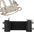 Tactical MOLLE Chest Expansion Panel With Storage Pouch Multi-Function Mission Extender Portable Organizer for Radio and Hydration(Black)