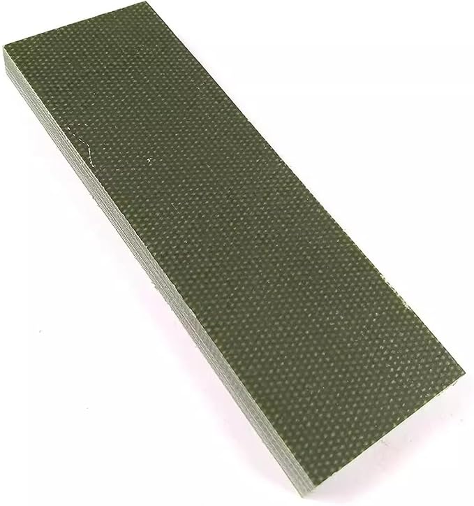 DIY Custom Knife Handle Scales Made Of Blank Material Space Board Linen Texture Carved Board(Green120x40x8mm)