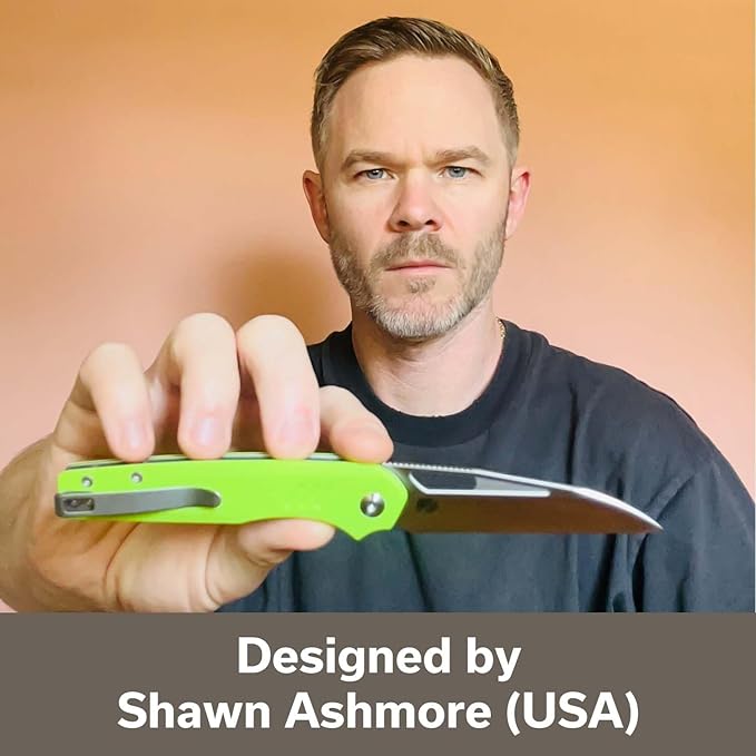 CIVIVI Guile Pocket Knife Folding Knife for EDC 3.25 Swedish 14C28N Blade G10 Handle with Reversible Deep-Carry Clip C24062B-2 (Fluorescent Green)