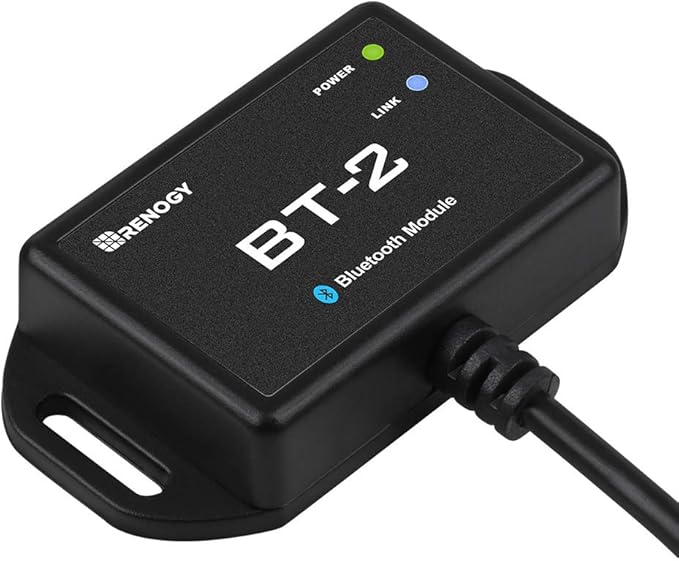 Renogy BT-2 Bluetooth Module RJ45 Communication Port Wirelessly Monitor Real-time Insight Precise Control Compatible Solar Charge Controllers Battery Charger Inverter BT-2 RS485